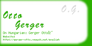 otto gerger business card